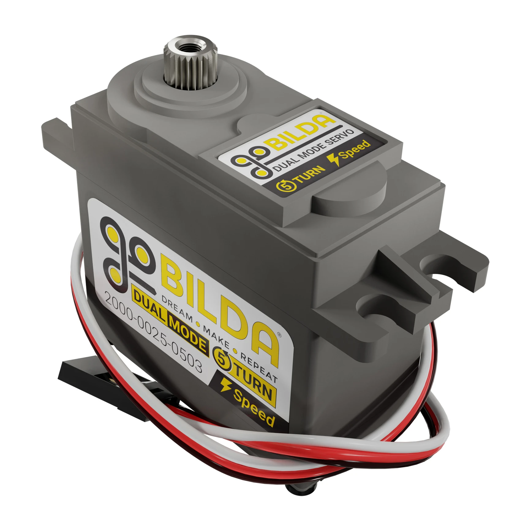goBILDA 5-Turn Servo 25-3 Speed (2000-0025-0503) — product render