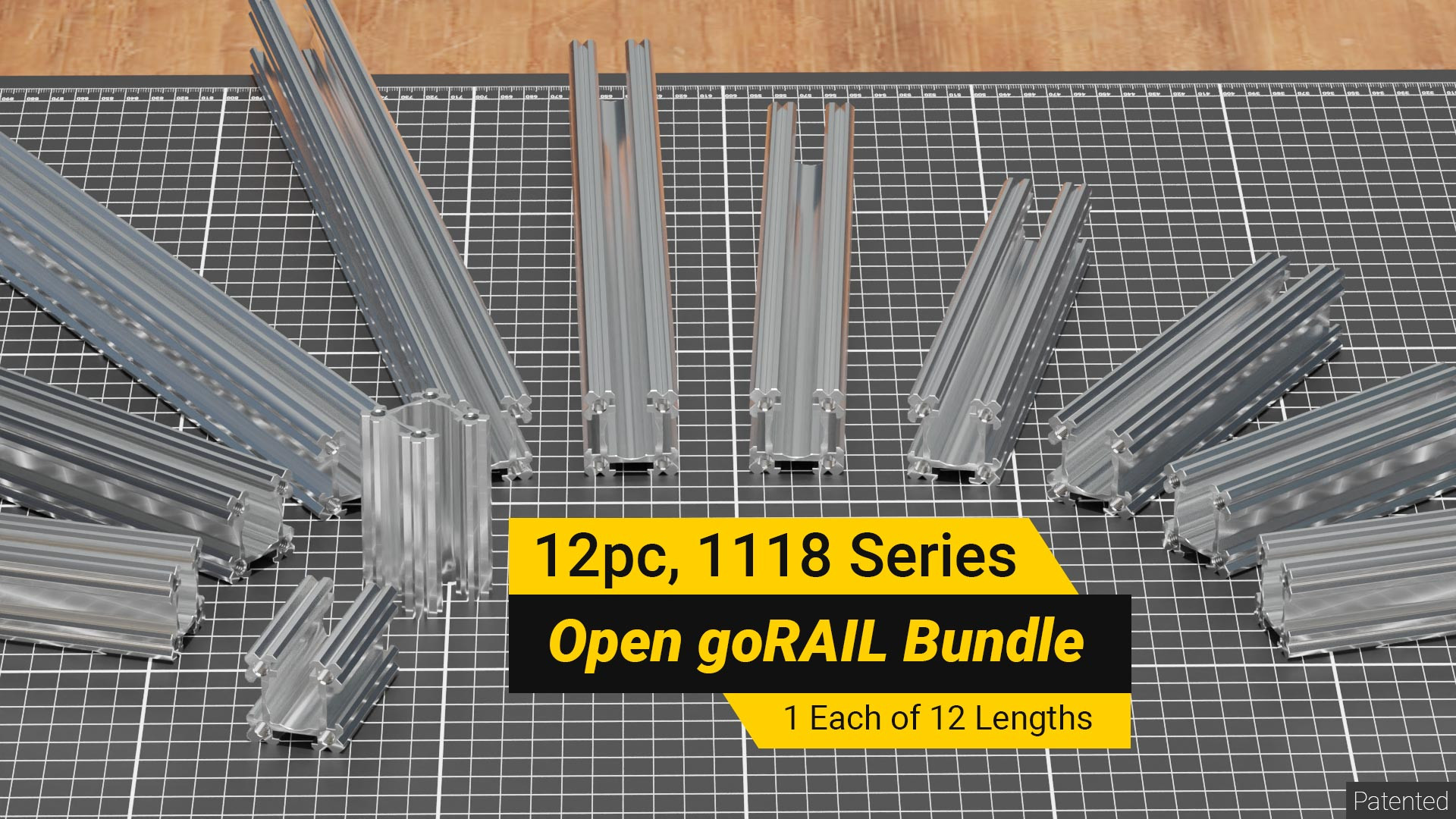 1118 Series Open goRAIL® Bundle (12 Pcs) - goBILDA®