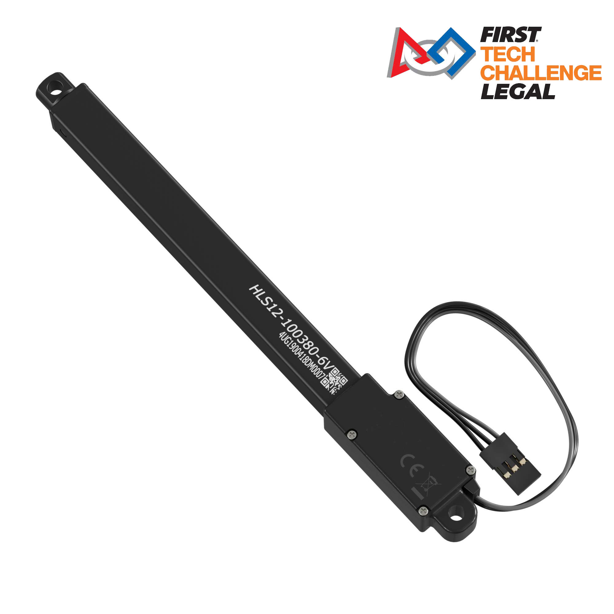 Hitec Linear Servo (100mm Stroke, 4.1mm/sec, 22.2kg Thrust) - goBILDA®