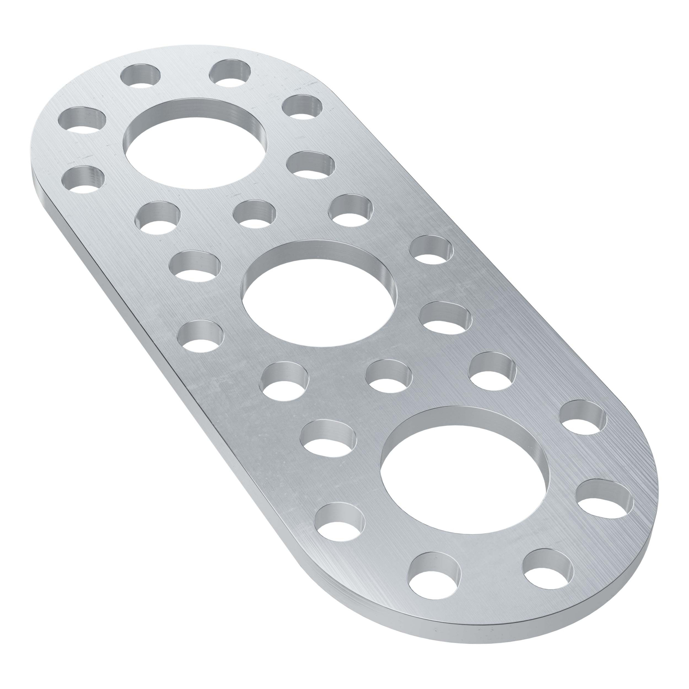 1105 Series Round-End Pattern Plate (3 Hole, 80mm Length) - goBILDA®