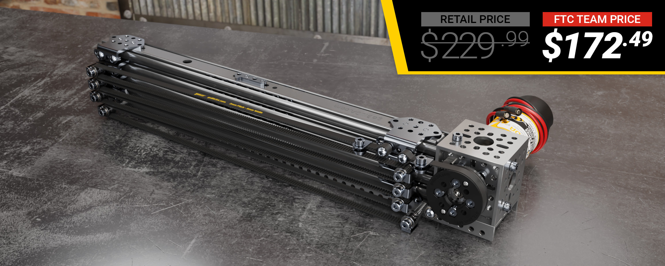 GEPE ゲペ社製 スライドマウント 40×40 SUPER SLIDE 4 Stage Viper-Slide Kit (Belt-Driven, 336mm Slides) - goBILDA®