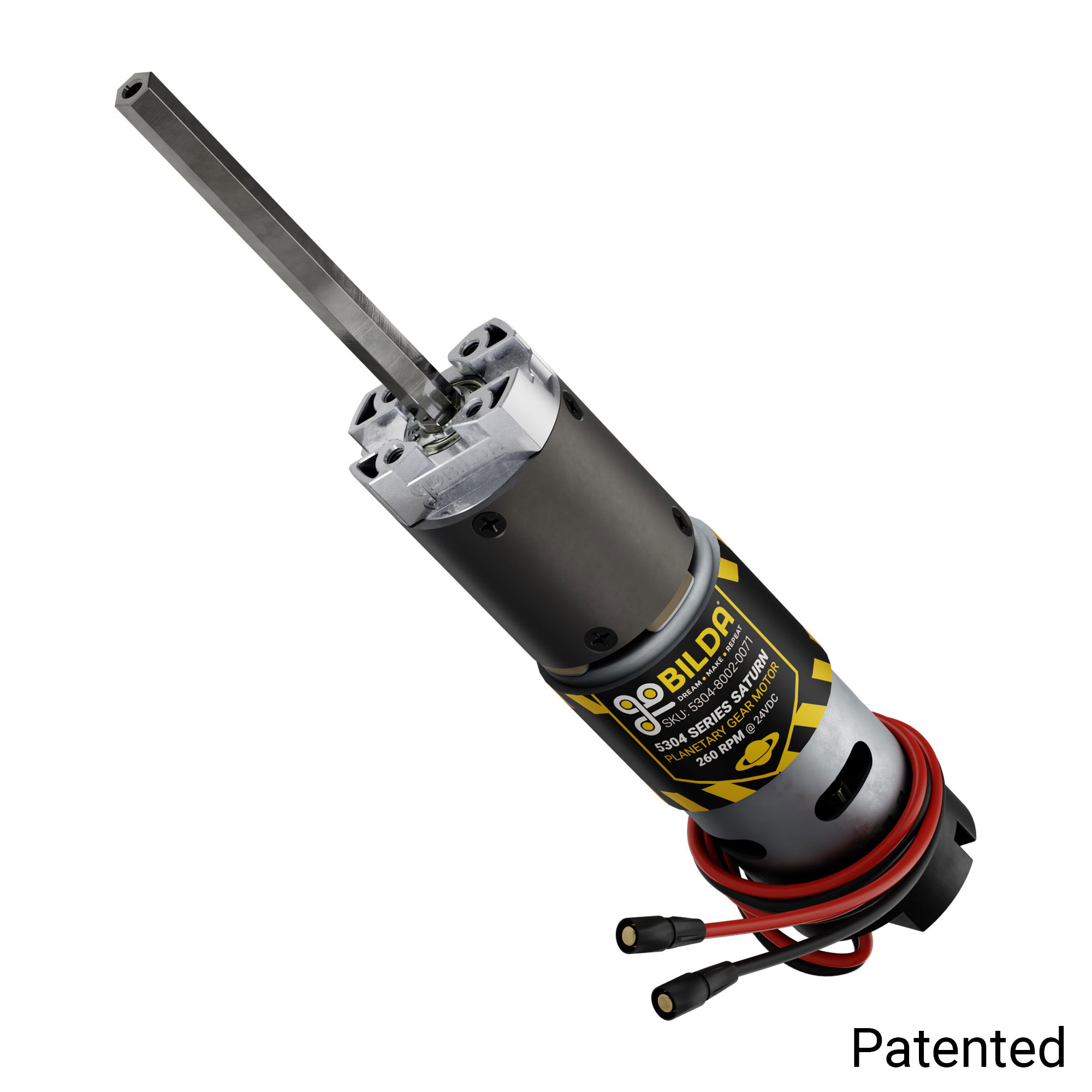 5304 Series Saturn Planetary Gear Motor (71.2:1 Ratio, 80mm Length