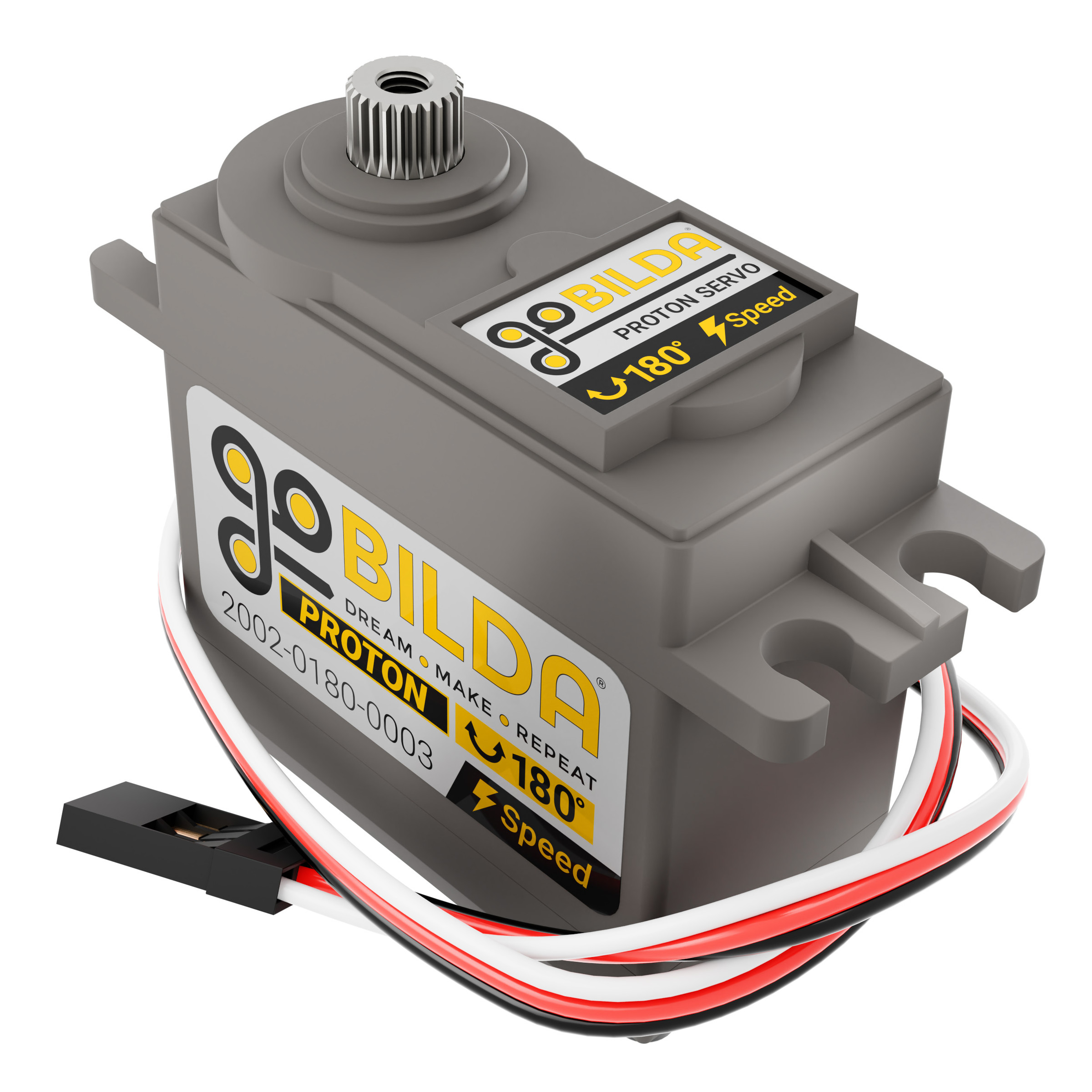 セワポロロ Proton Servo (Steel Gears, 180° Rotation, Speed Ratio) - goBILDA®