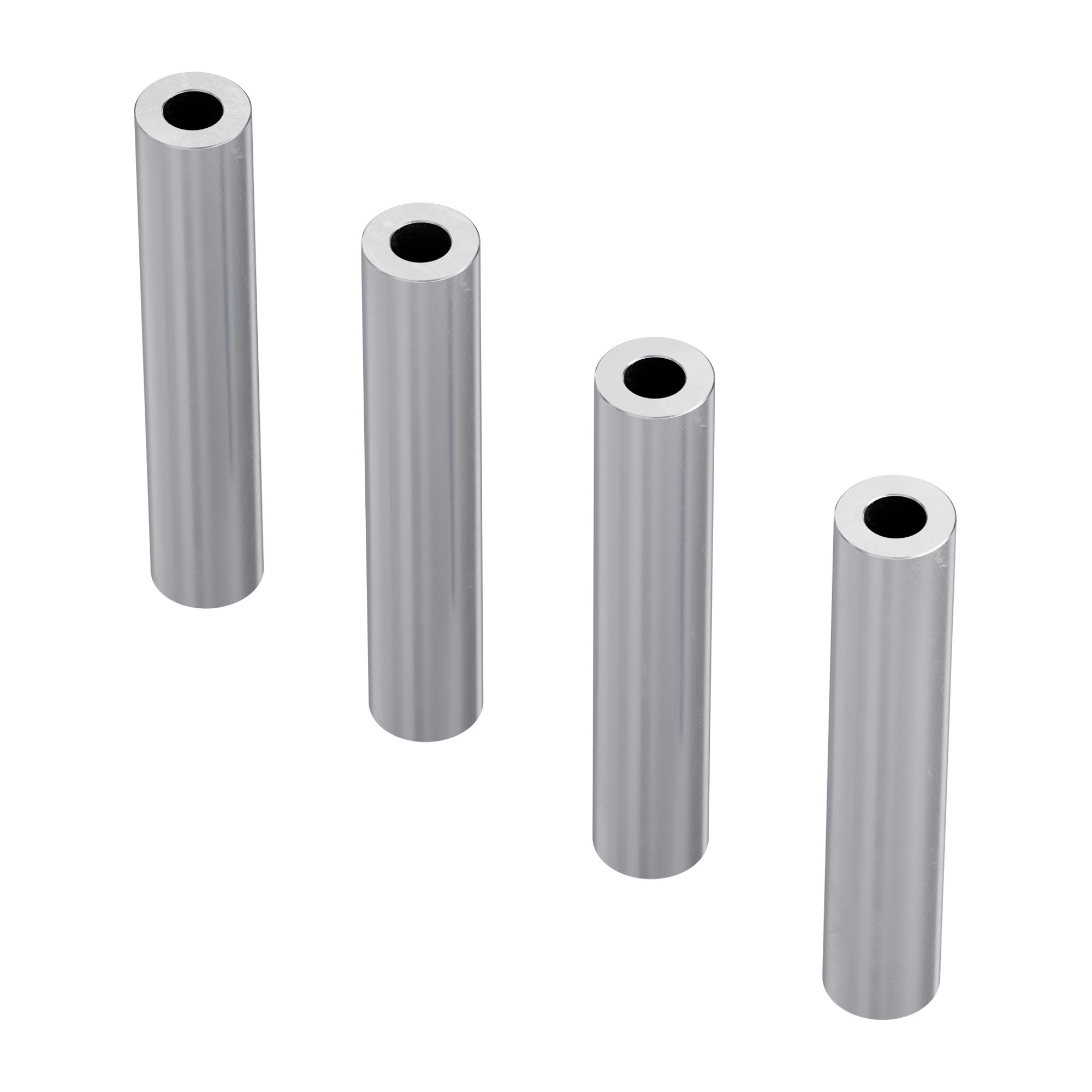 4mm ID Aluminum Spacer (8mm OD, 43mm Length) - 4 Pack - goBILDA®