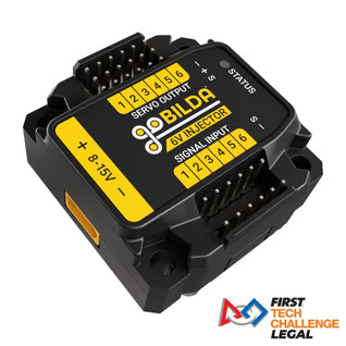 6V Servo Power Injector (6 Channel, 8-15V Input) 6V Servo Power Injector (6 Channel, 8-15V Input)