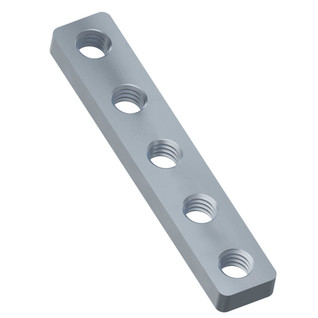 1 x 5 Hole Steel Threaded Plate (7mm x 39mm) - 2 Pack 1 x 5 Hole Steel Threaded Plate (7mm x 39mm) - 2 Pack