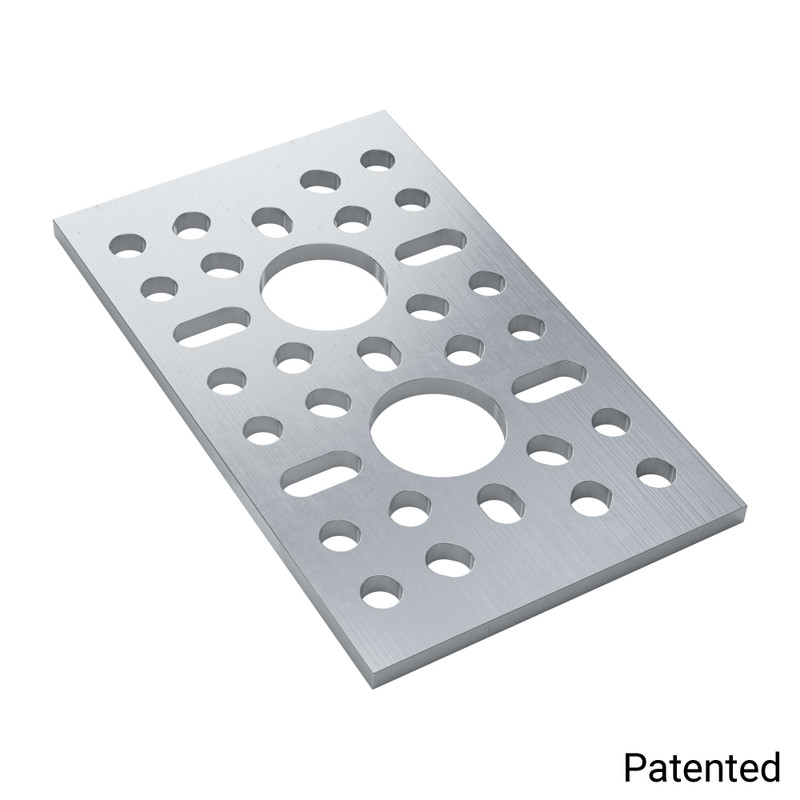 1123 Series Pattern Plate (1 x 2 Hole, 43 x 72mm) - goBILDA®