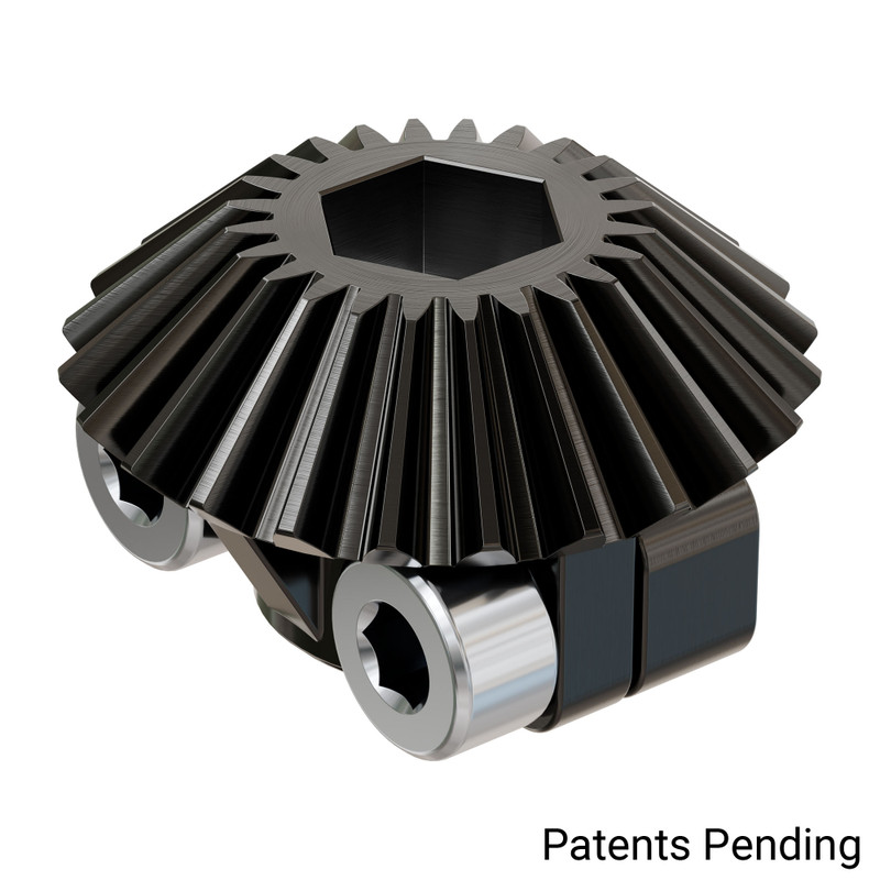Clamping Steel Miter Gear (8mm REX® Bore, 24 Tooth, MOD 1) - goBILDA®