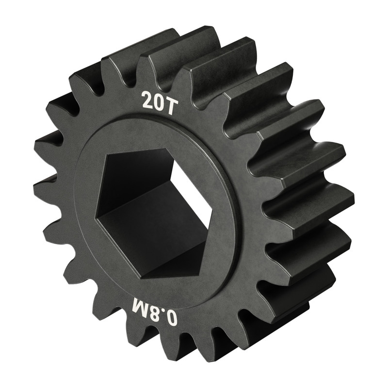 【貴重】NEW MAXON GEAR V マクソンギアブイ Mサイズ Slip-Fit Steel Pinion Gear (8mm REX® Bore, MOD 0.8, 20T) - goBILDA®