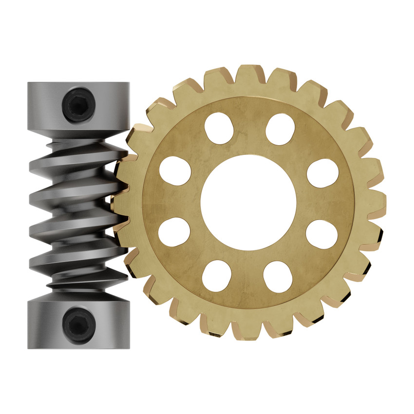 Worm Gear Set (24:1 Ratio, 6mm D-Bore Worm)