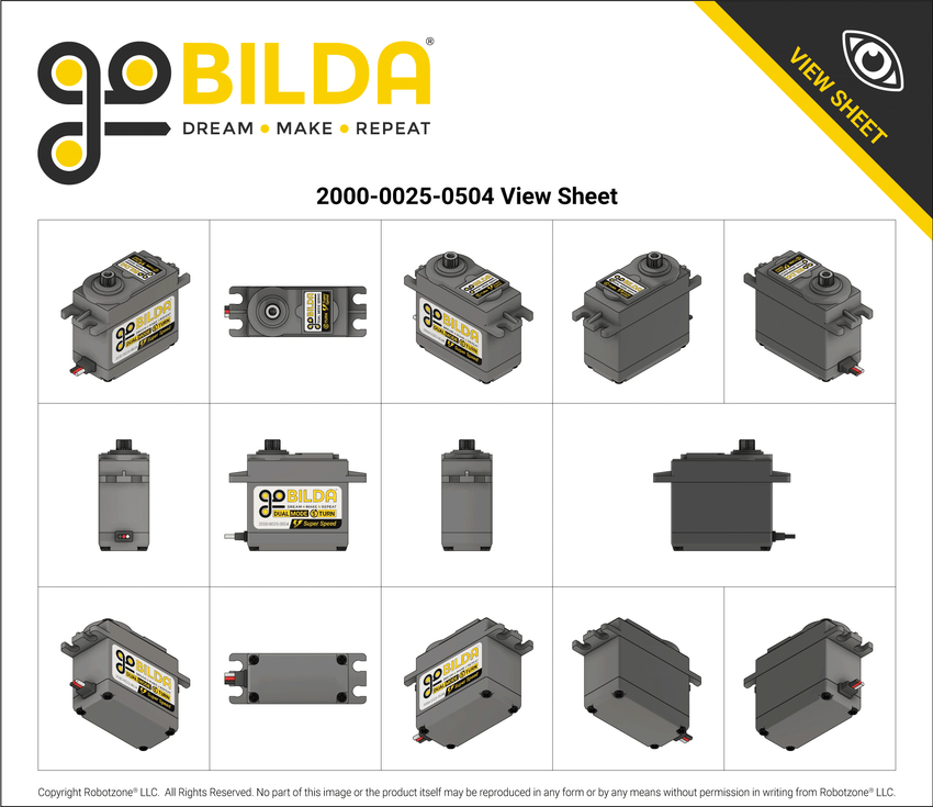 2000 Series 5Turn, Dual Mode Servo (254, Super Speed) goBILDA®