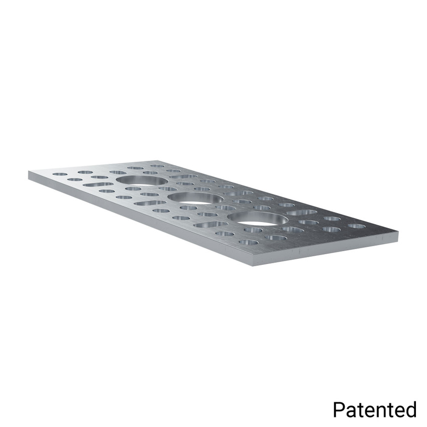 1123 Series Pattern Plate (1 x 3 Hole, 43 x 96mm) - goBILDA®