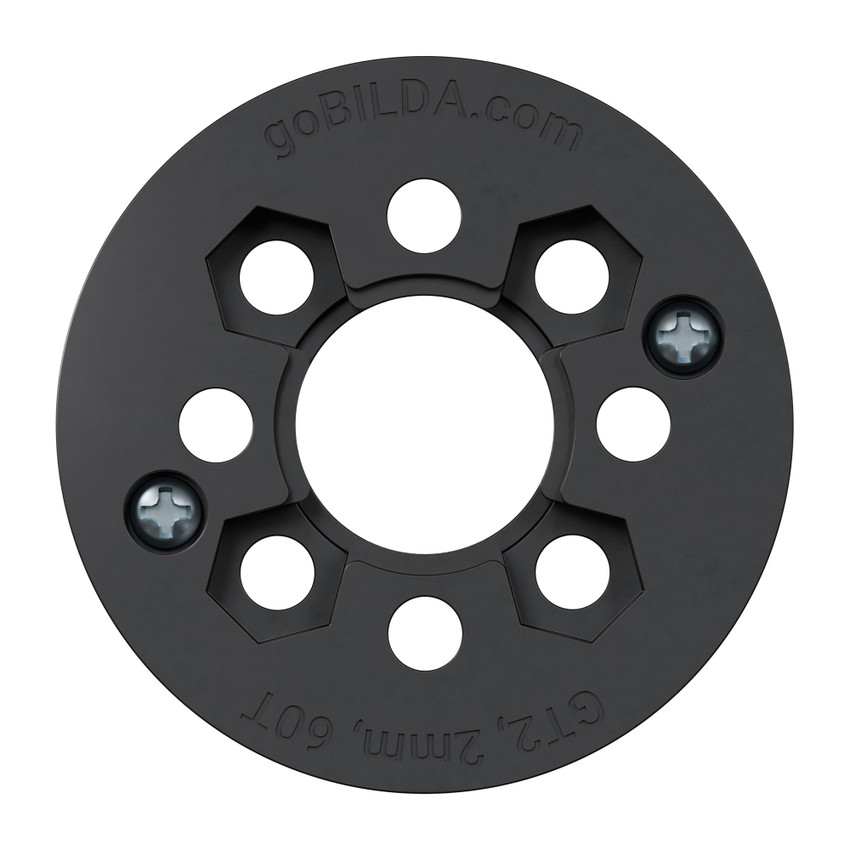 2mm Pitch GT2 Hub-Mount Timing Belt Pulley (14mm Bore, 60 Tooth)