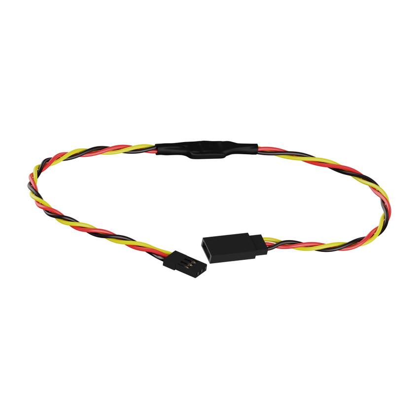 Signal-Boosting Servo Extension (3-Pos TJC8, MH-FC to FH-MC, 300mm Length)