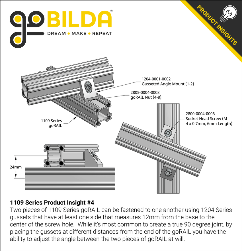 1109 Series goRAIL (288mm Length) - goBILDA®