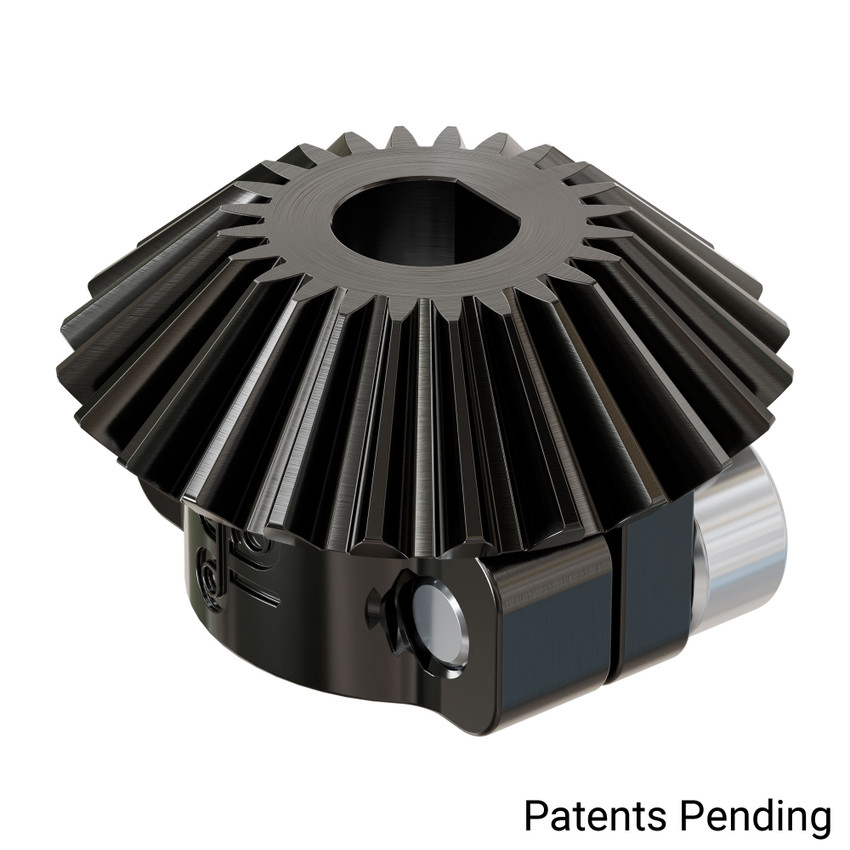 Clamping Steel Miter Gear (6mm D-Bore, 24 Tooth, MOD 1)