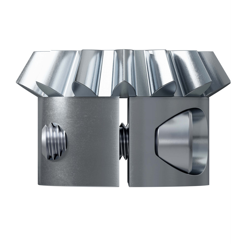 2306 Series Steel, MOD 1.5, Clamping Pinion Bevel Gear (6mm D-Bore, 14 Tooth)