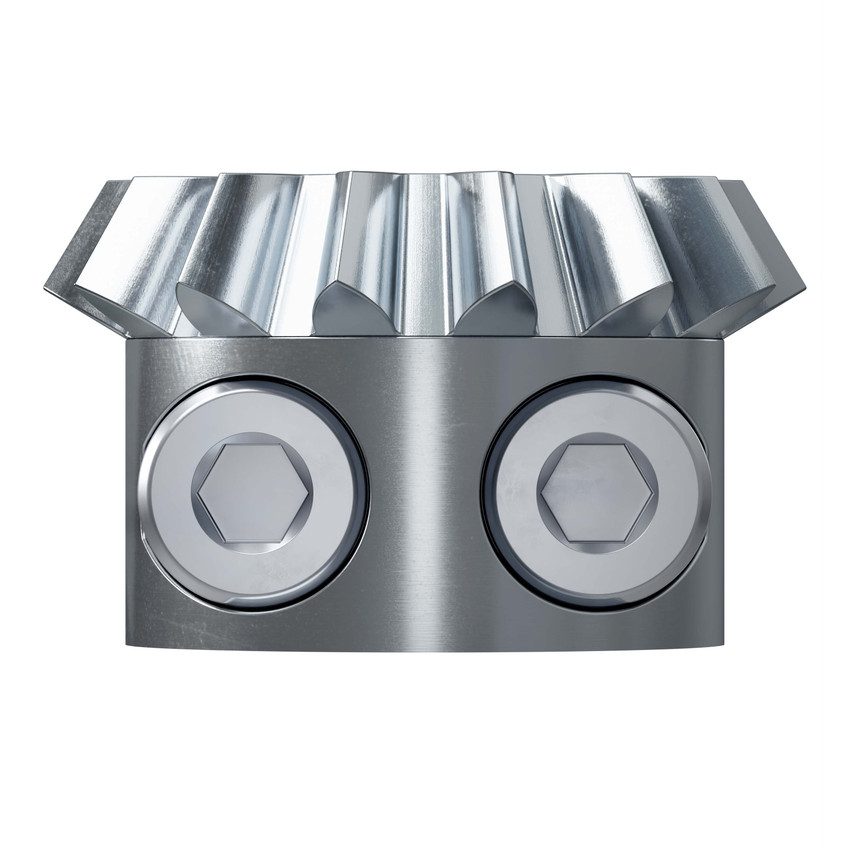 2306 Series Steel, MOD 1.5, Clamping Pinion Bevel Gear (6mm D-Bore, 14 Tooth)