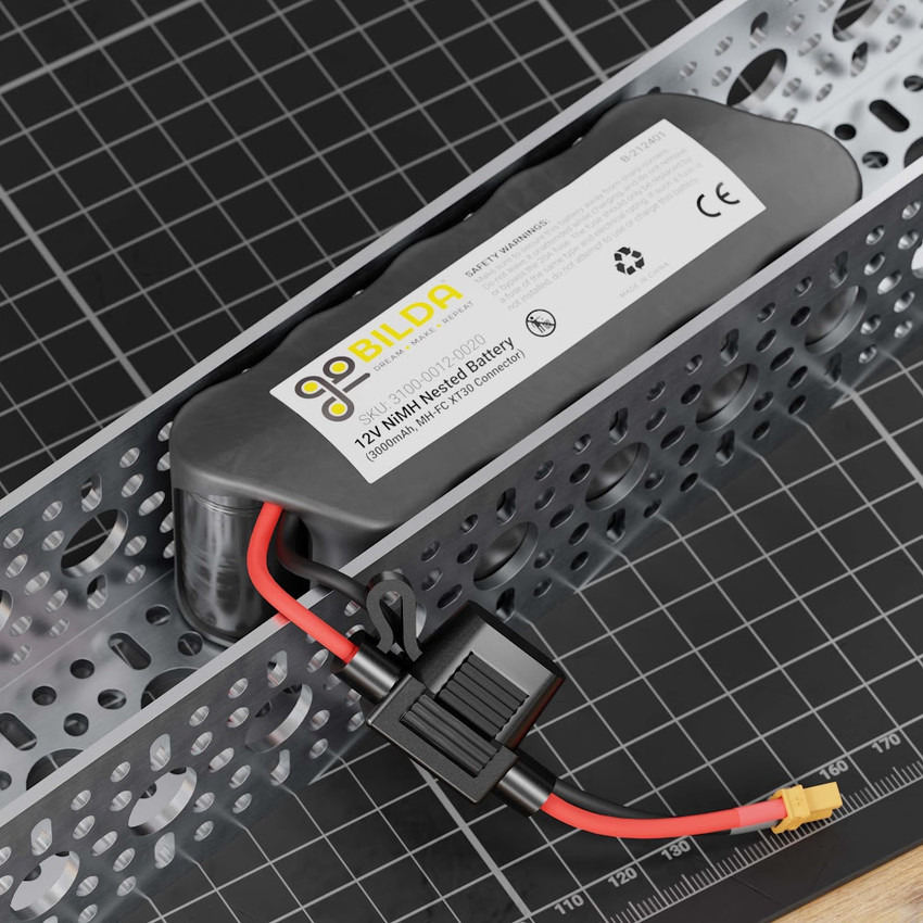 12V NiMH Nested Battery (3000mAh, MH-FC XT30 Connector) (U-Channel Not Included)