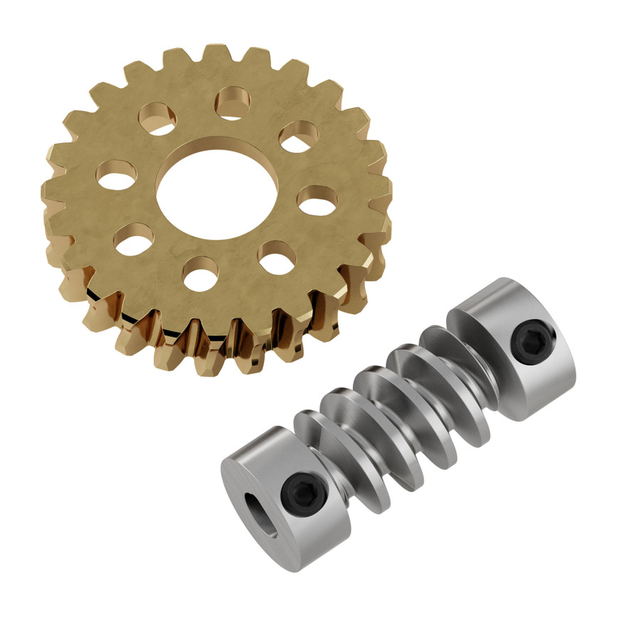 Worm Gear Set (24:1 Ratio, 6mm D-Bore Worm)