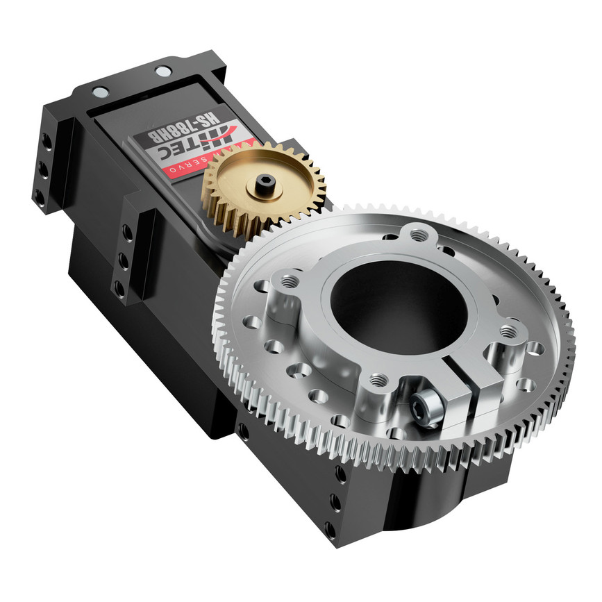 3206-0002-0003 - 3206 Series Servo Gearbox (3:1 Ratio, Hitec HS-788HB Servo)