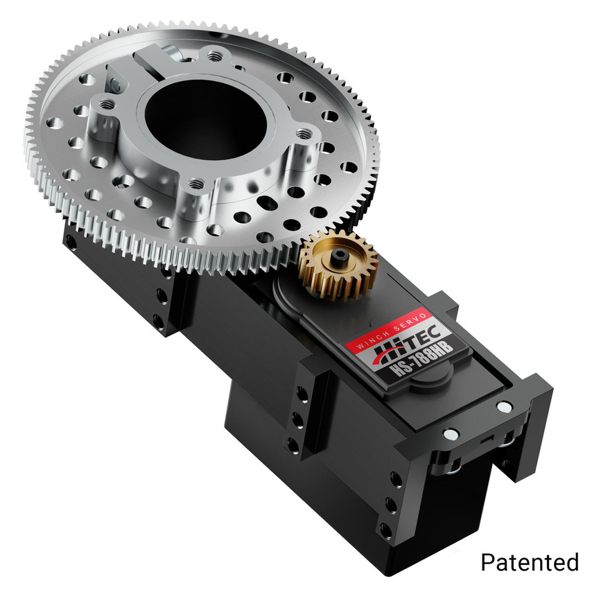 3206-0002-0005- 3206 Series Servo Gearbox (5:1 Ratio, Hitec HS-788HB Servo)