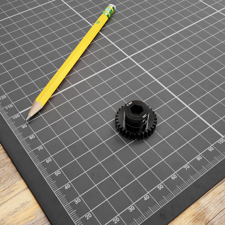 2303 Series Steel, MOD 0.8 Pinion Gear (8mm REX™ Bore, 30 Tooth)