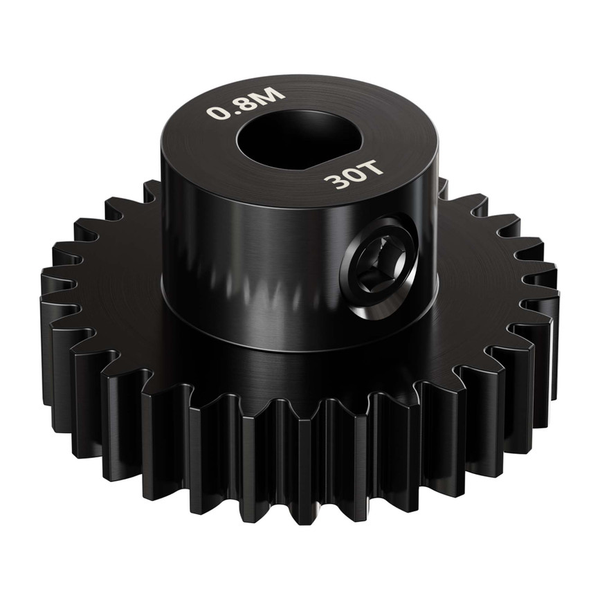 2303 Series Steel, MOD 0.8 Pinion Gear (6mm D-Bore, 30 Tooth)