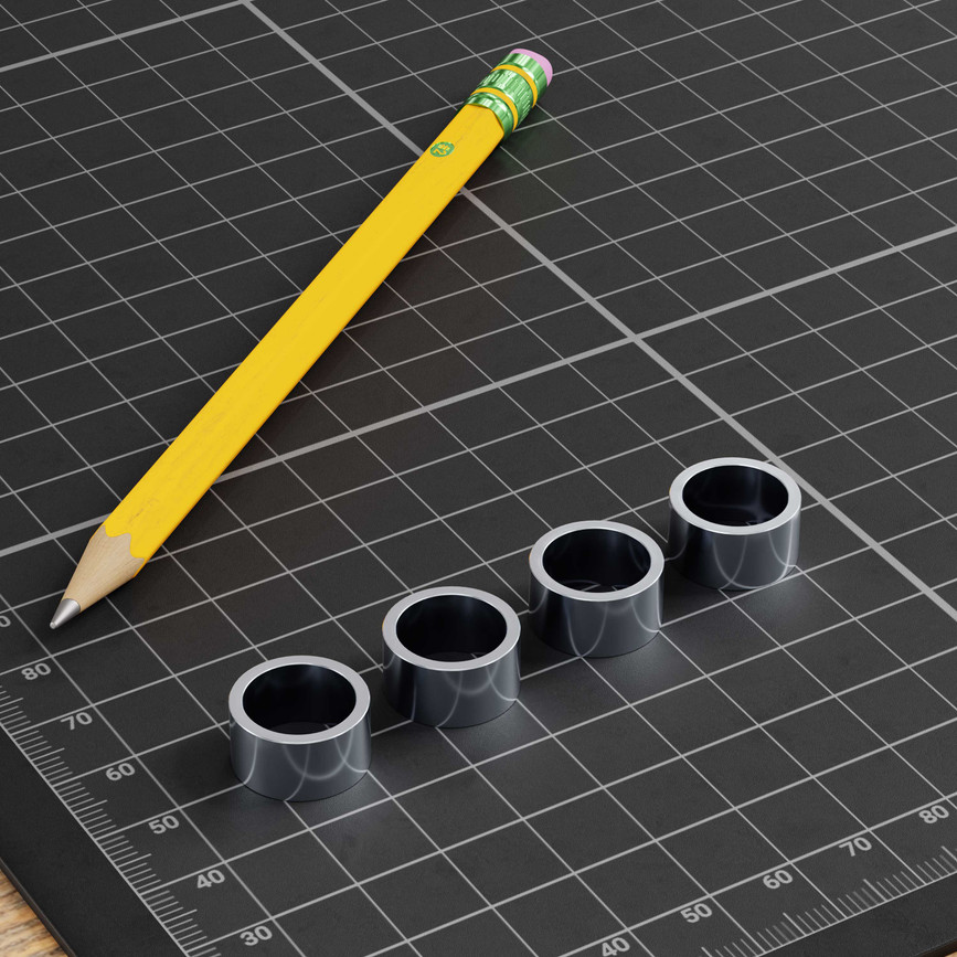 12mm ID Steel Spacer (15mm OD, 8mm Length) - 4 Pack