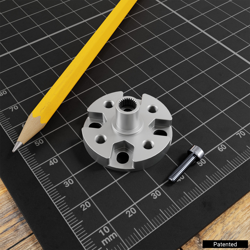 1910 Series Servo Hub Shaft (25 Tooth Spline, 8mm Shaft Diameter, 16mm Length)