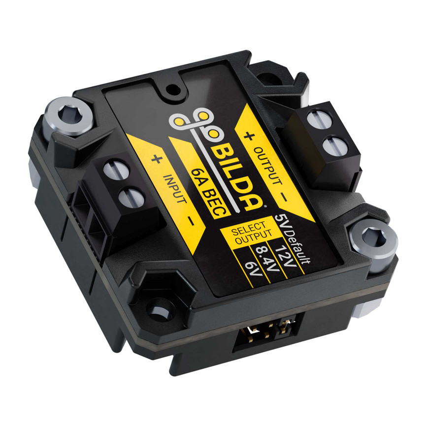 6A BEC / Voltage Regulator (6-24V Input, 5V, 6V, 8.4V, 12V Output, Screw Terminals) [V1]