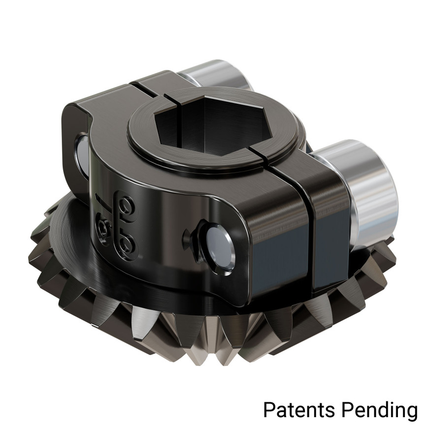 Clamping Steel Miter Gear (8mm REX™ Bore, 24 Tooth, MOD 1)