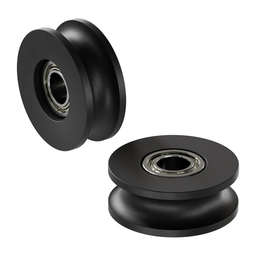 U-Wheel (8mm Groove, 8mm ID Bearings, 32mm Diameter) - 2 Pack