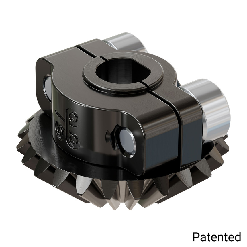 Clamping Steel Miter Gear (6mm D-Bore, 24 Tooth, MOD 1)