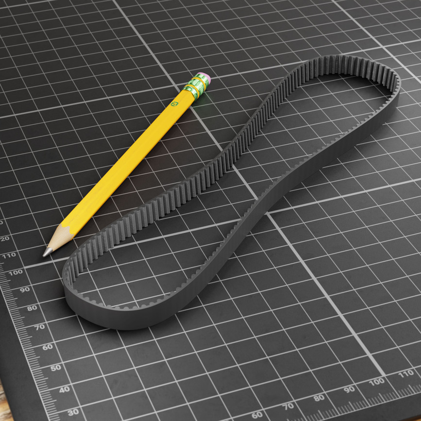 2mm Pitch GT2 Timing Belt (6mm Width, 312mm Pitch Length, 156 Tooth)