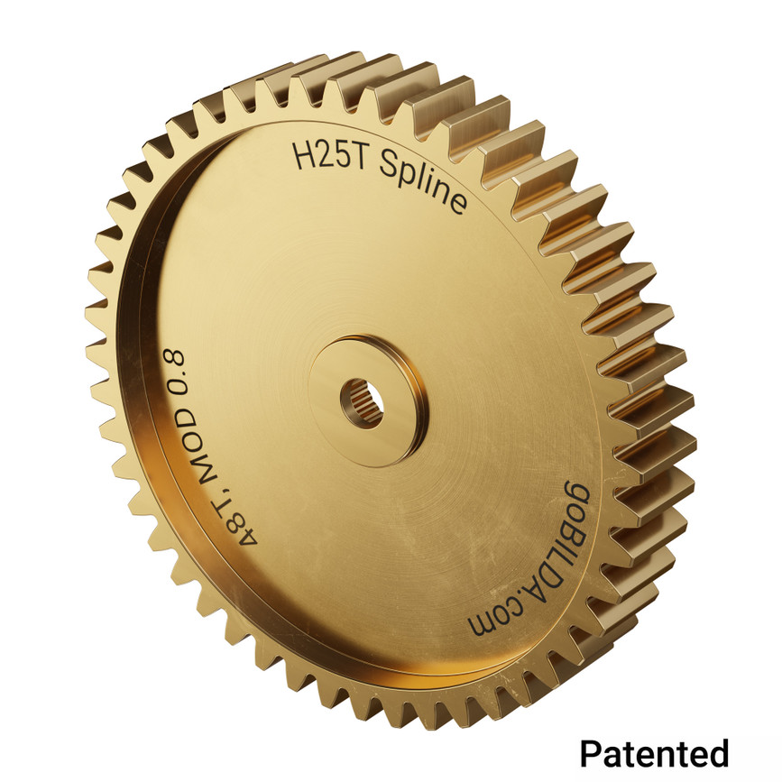 2305 Series Brass, MOD 0.8, Servo Gear (25 Tooth Spline, 48 Tooth)