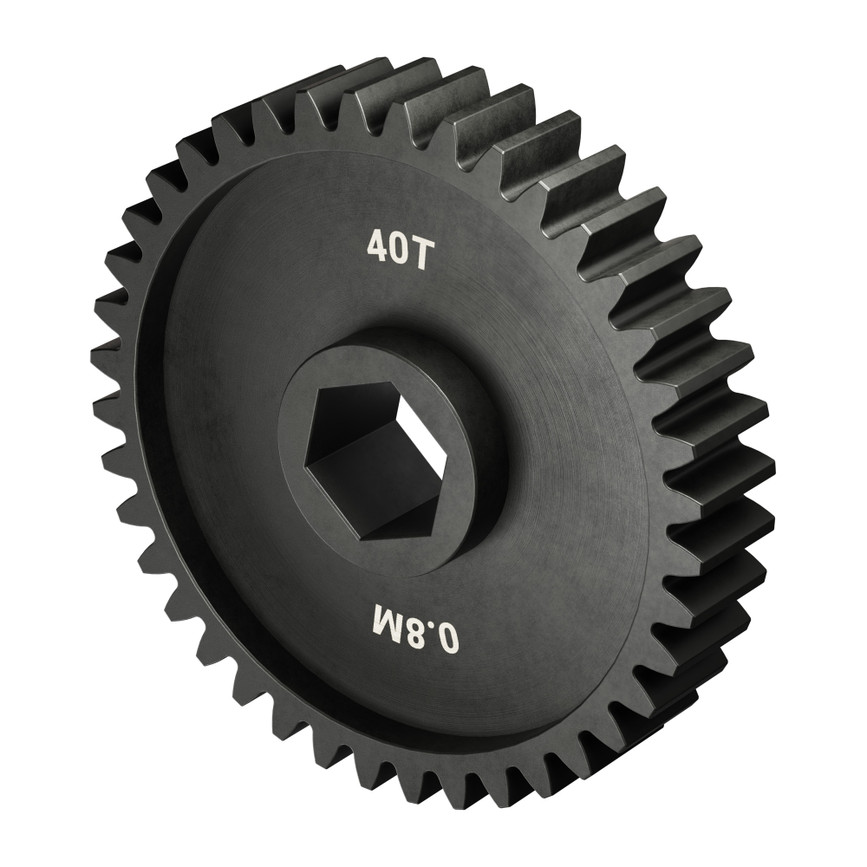 Slip-Fit Steel Pinion Gear (8mm REX® Bore, MOD 0.8, 40T)