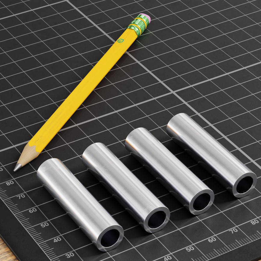 8mm ID Steel Spacer (12mm OD, 48mm Length) - 4 Pack