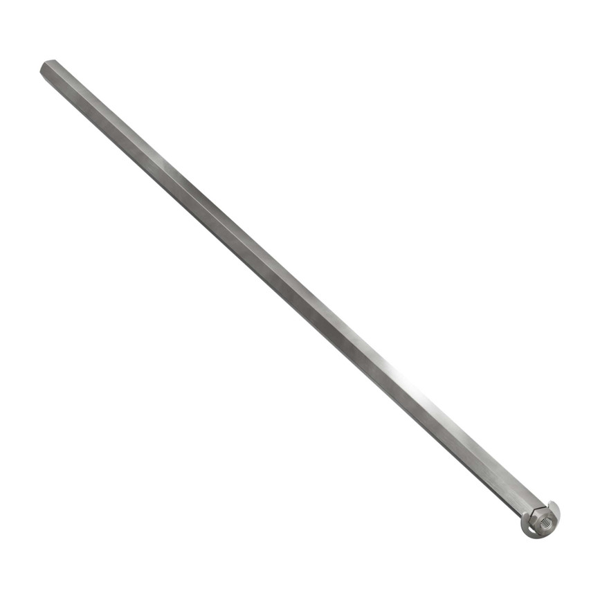8mm REX® Shaft with E-Clip (Stainless Steel, 384mm Length)