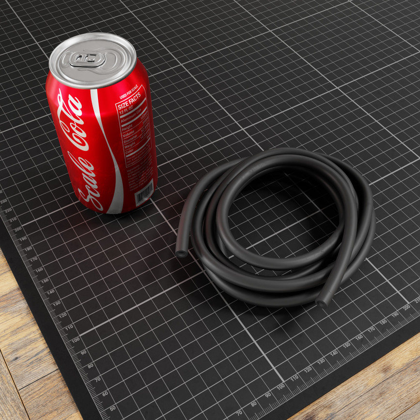 Silicone Rubber Tubing (5mm ID x 8mm OD, 50A Durometer, 2 meter Length)