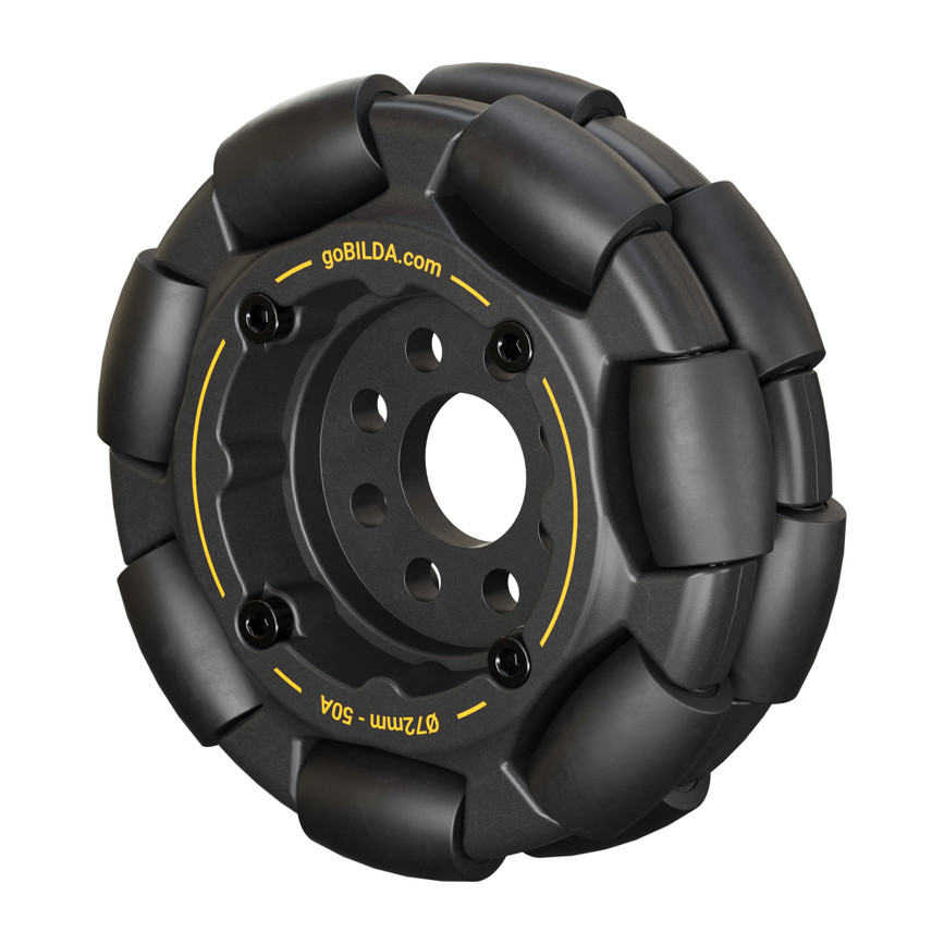 72mm Omni Wheel (14mm Bore, 50A Durometer)