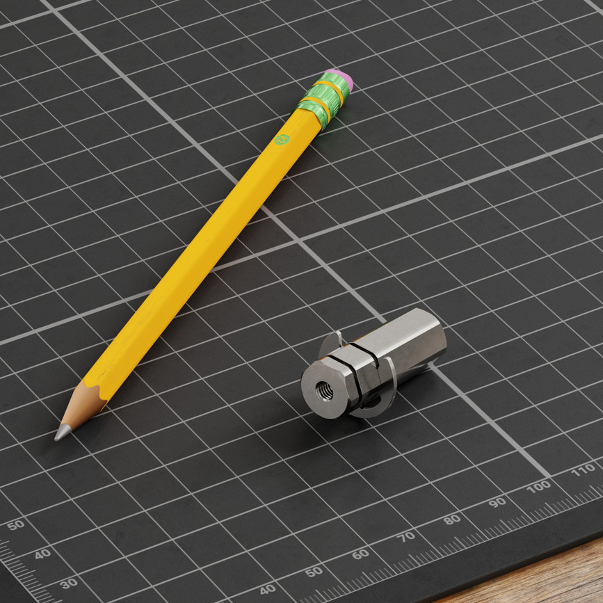 12mm REX® Shaft with E-Clip (Stainless Steel, 32mm Length)