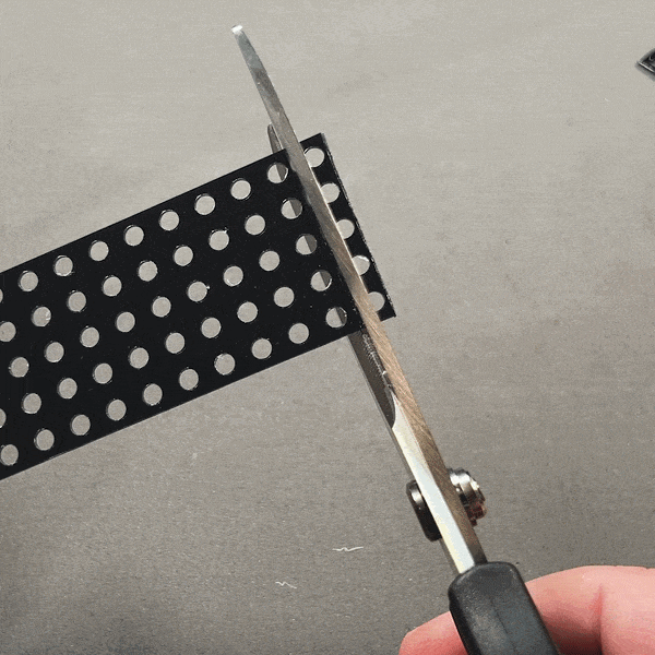 Transparent Black Polycarbonate Grid Plate (1.5mm Thickness, 5 x 44 Hole, 40 x 352mm)