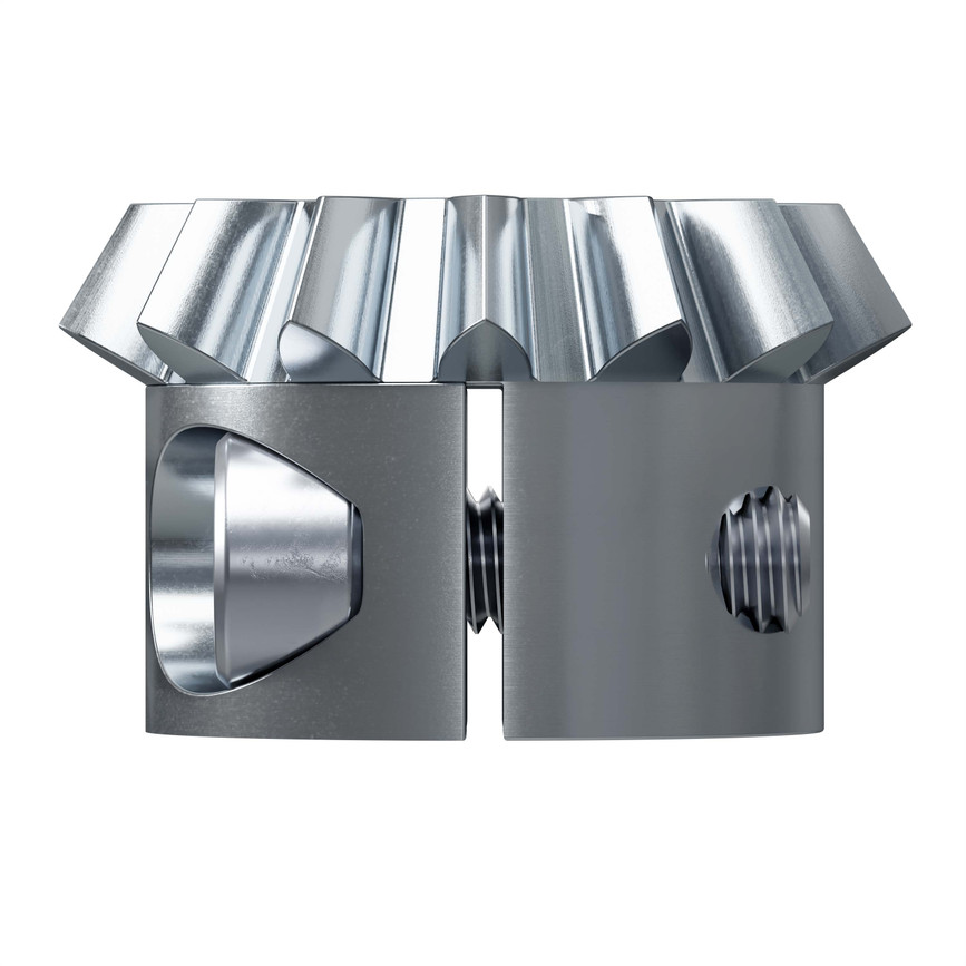 2306 Series Steel, MOD 1.5, Clamping Pinion Bevel Gear (6mm D-Bore, 14 Tooth)