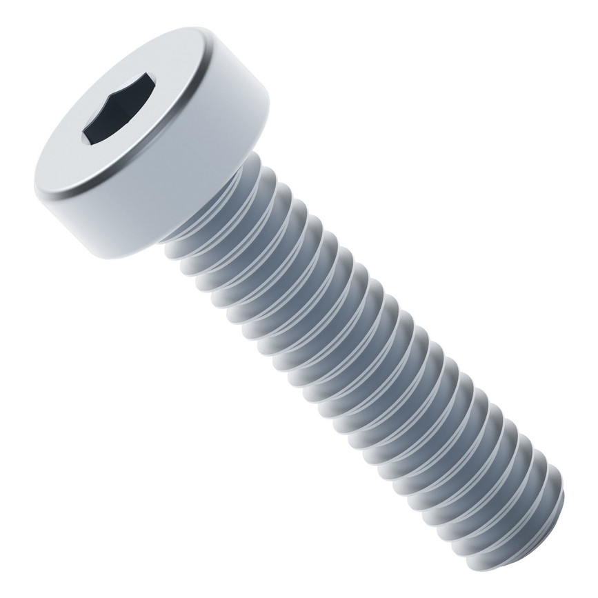 2804-0004-0016 - 2804 Series Zinc-Plated Steel Low Profile Socket Head Screw (M4 x 0.7mm, 16mm Length) - 25 Pack