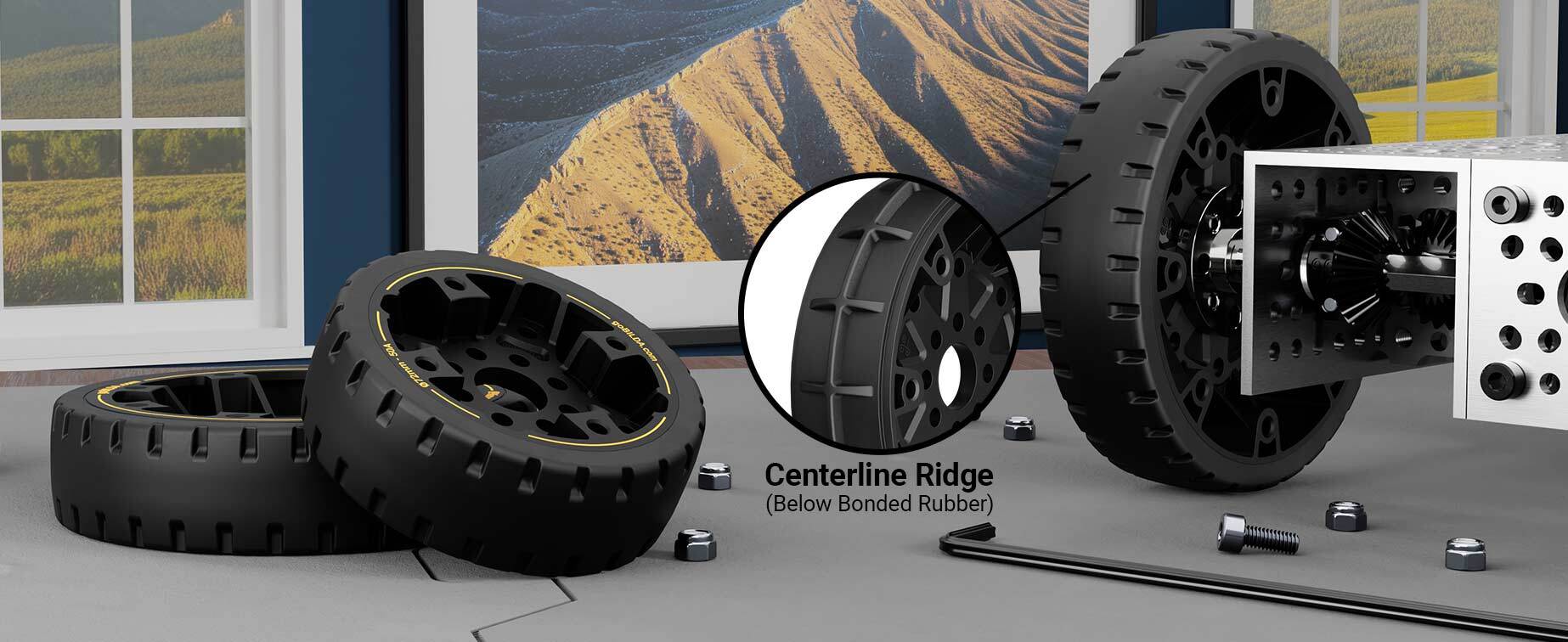 Hogback Traction Wheels