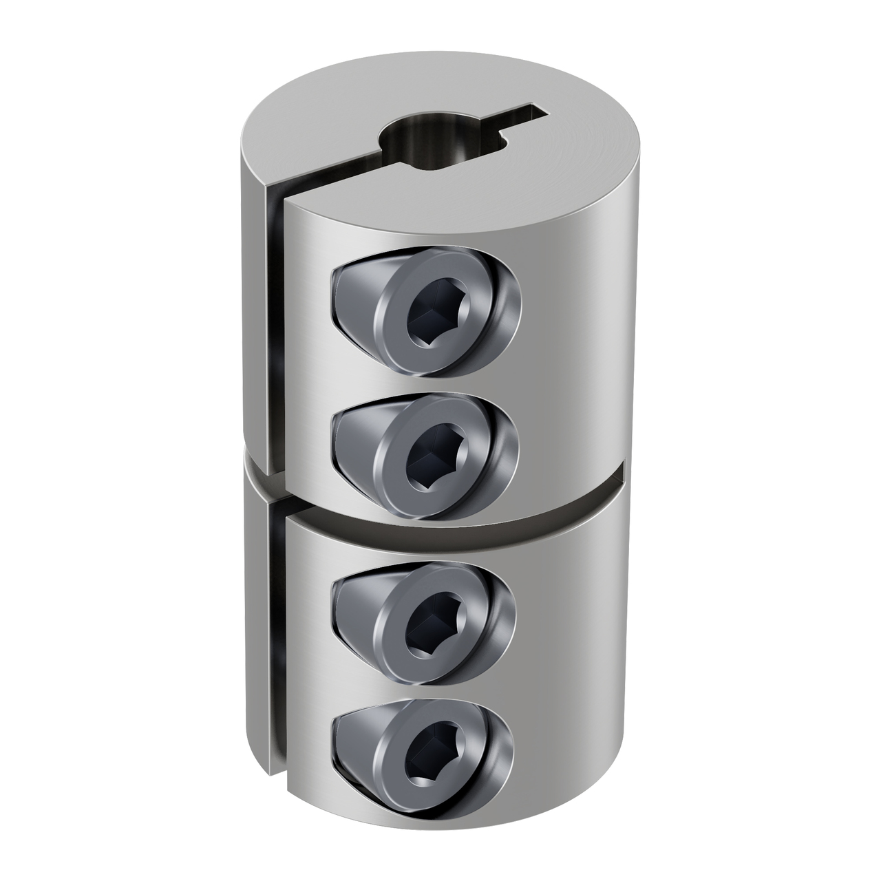 4004 Series Heavy Duty Clamping Shaft Coupler (6mm D-Bore to 6mm D-Bore)