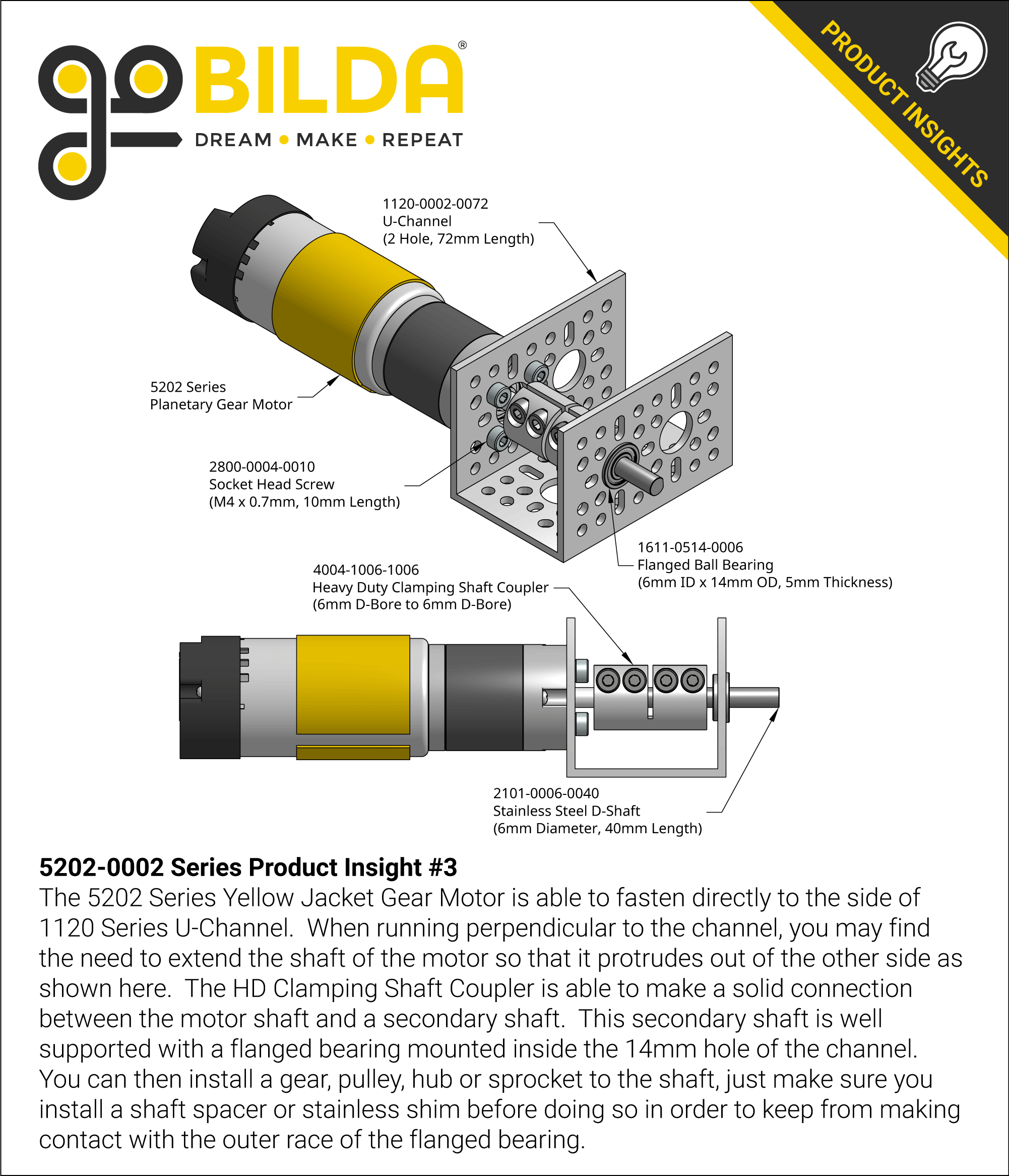 mane　DAMONDE EQUIPMENT GD2 NEO HTD 5202 Series Yellow Jacket Planetary Gear Motor (71.2:1 Ratio
