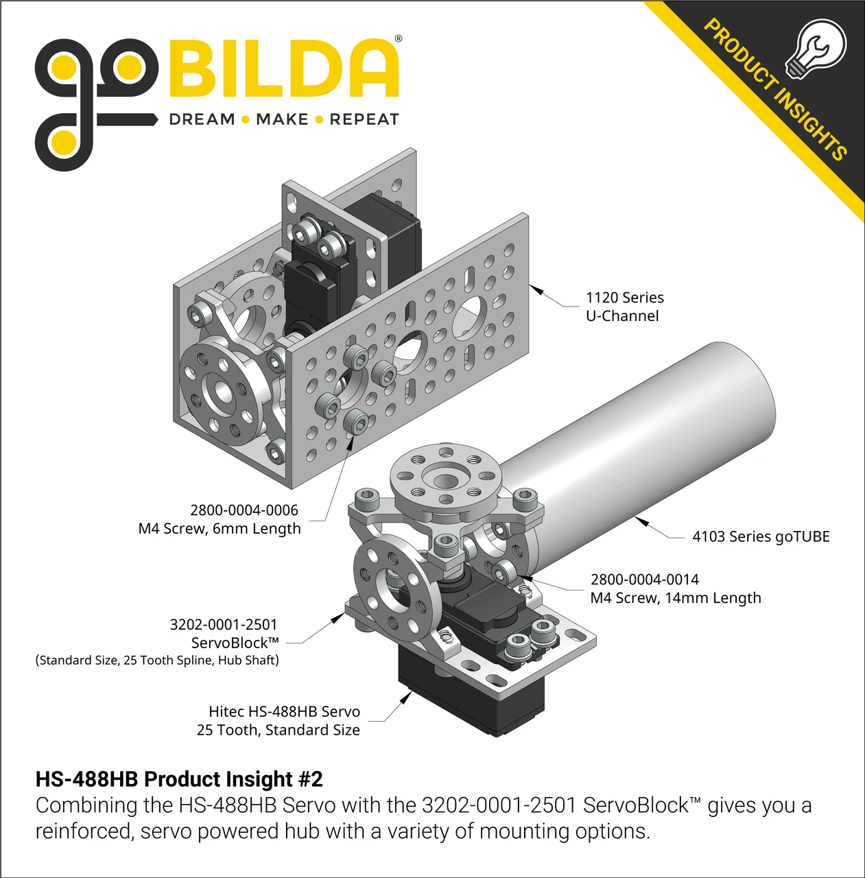 Hitec HS-488HB Servo - goBILDA®