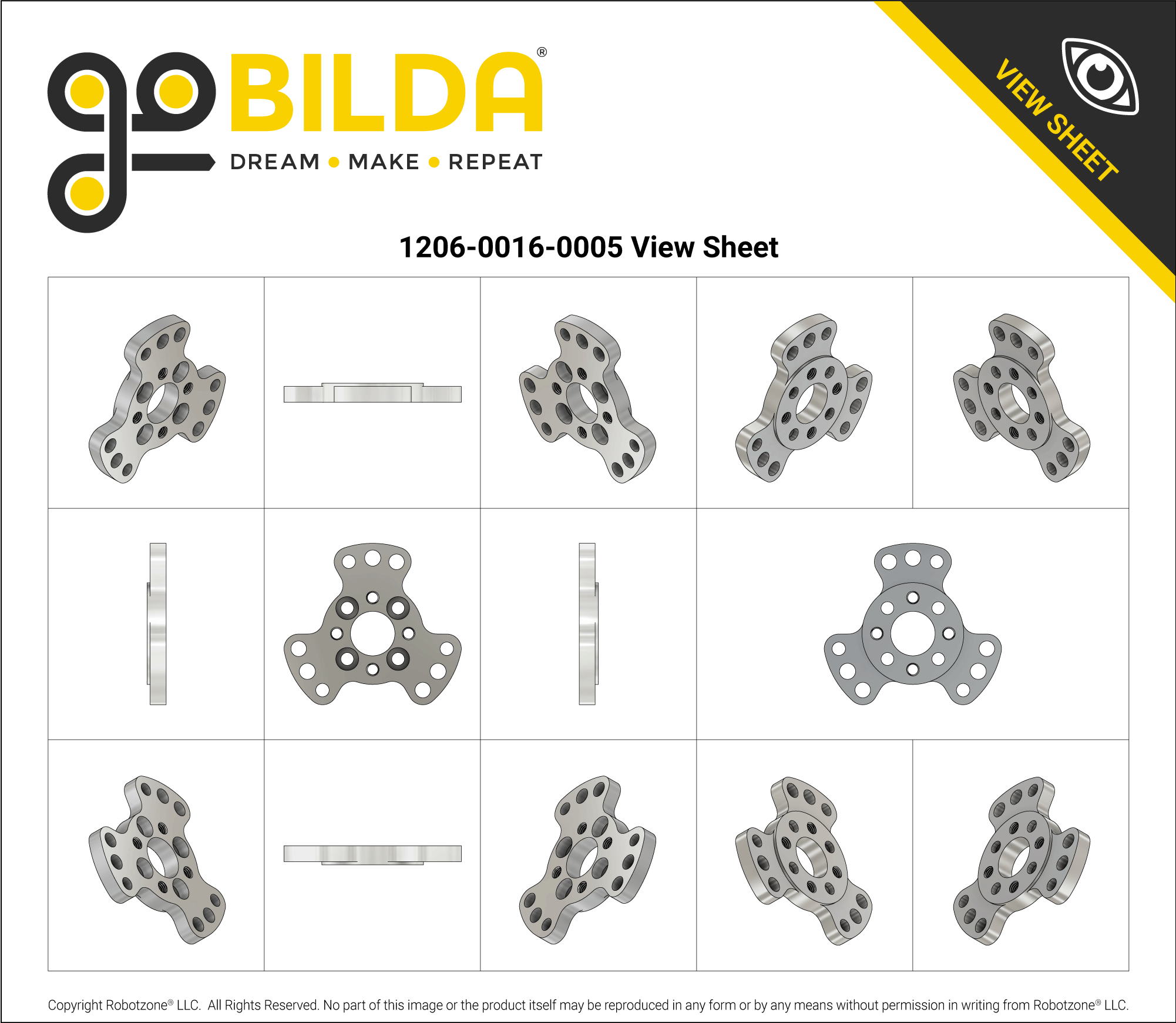 1206 Series Pattern Adaptor (16-5) - 2 Pack - goBILDA®